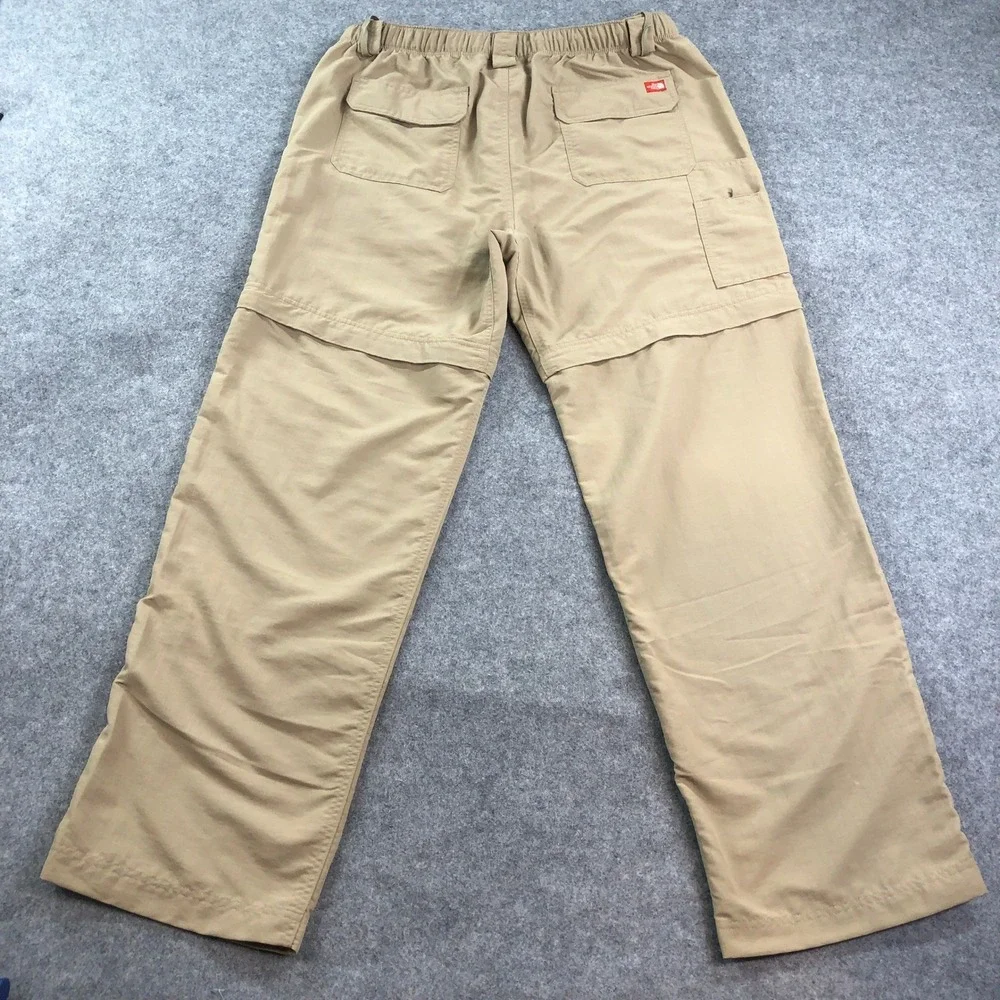 The North Face Mens Cargo Pants XL Tan Convertible Hiking Belted Nylon Outdoors